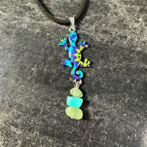 Custom Lizard Pendant Necklace